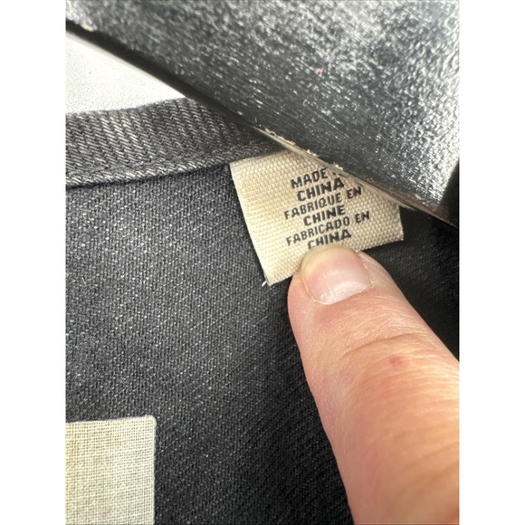 Levi's Denim Trucker Jacket Women‎ Small Black Denim Button Front Altered Design - Picture 6 of 13